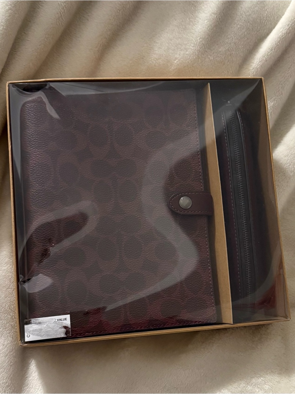 ♥️COACH Black Currant Notebook & Pencil Case Set🖤 - Picture 10 of 12